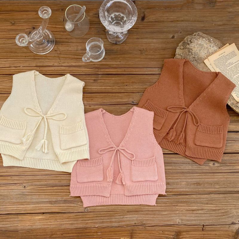 VEST Rompi anak bayi warna vintage baju korea rajut halus