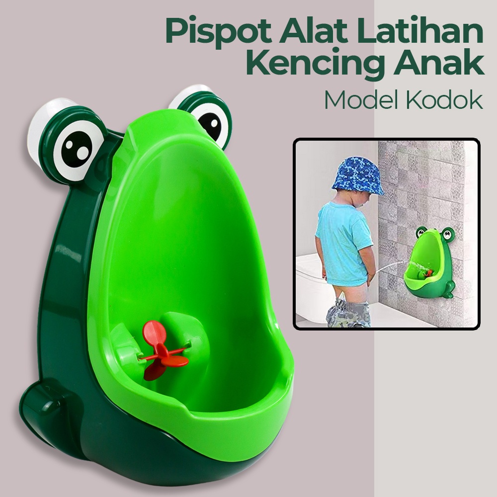 Pispot Alat Latihan Kencing Anak Model Kodok - Green