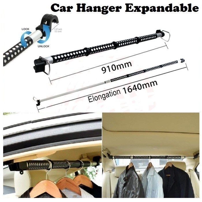 FMFIT Reallytidy Telescopic Car Hanger Gantungan Baju Pakaian di Mobil