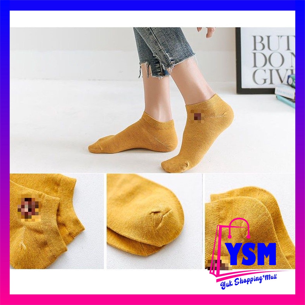 YSM KAOS KAKI WANITA PRIA FASHION UNISEX MOTIF LINE BROWN KAOS KAKI KARAKTER