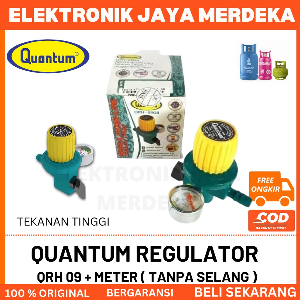 Regulator kompor gas tekanan tinggi Quantum QRH 09/ Regulator Quantum/ Quantum QRH09