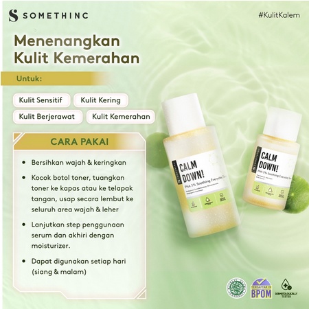 SOMETHINC Paket Lengkap Calm Down Series | Skinpair Bubble Cleanser | PHA 3% Everyday Toner | Skinpair Barrier Serum | Skinpair R-Cover Cream