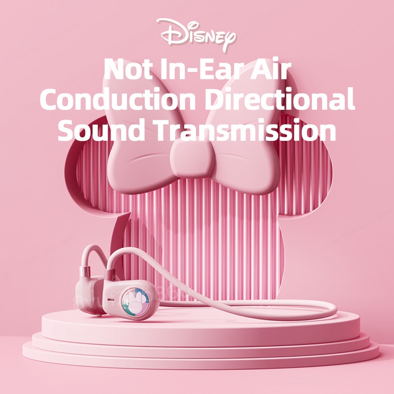 【NEW】100% Original Disney QS-Q2 Wireless Earphone TWS Sports Headset Bluetooth 5.0 konduksi tulang Earhook HiFi Stereo With Mic For Android/iOS