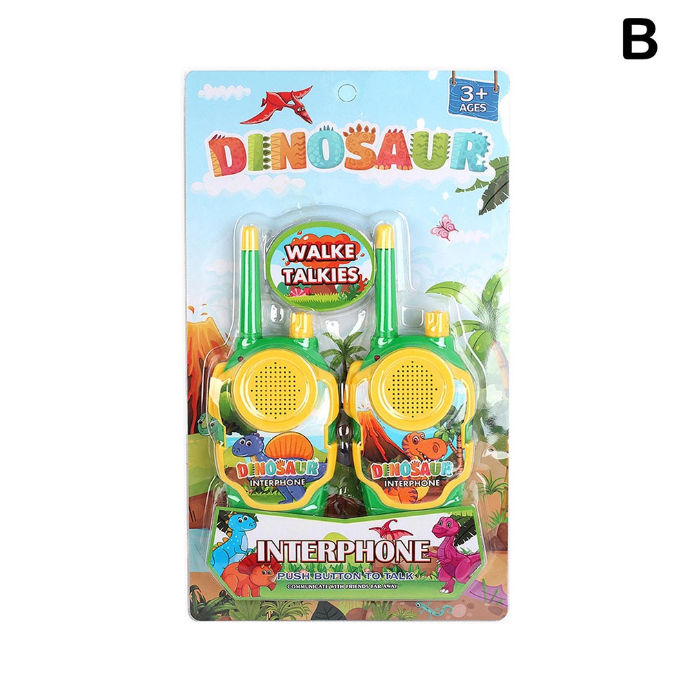 [TOSERBA_EMAK] - Xianxin Kids Toys Mini Walkie Talkie Anak Dinosaur 1 Pasang - X179 - Green