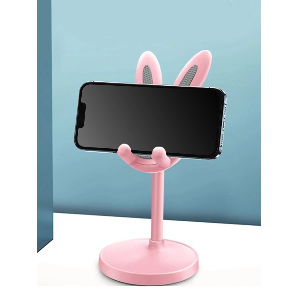 SS Stand Holder HP Karakter Rabbit Holder Folding Standing Phone Karakter Kelinci Cute Holder Desktop Lucu