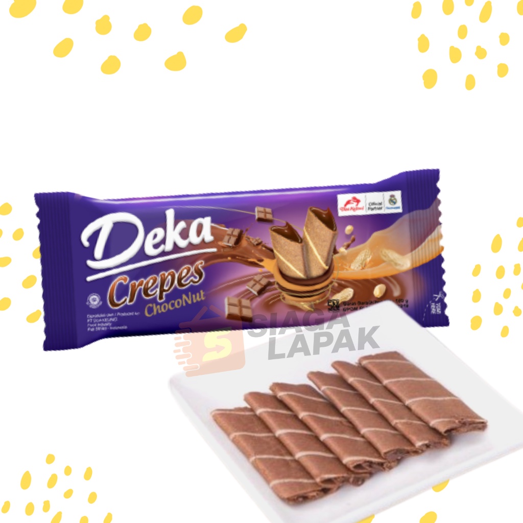 Biskuit Deka Crepes 14gr Choconut Choco Banana Crackers All Varian