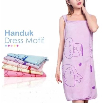 Handuk Baju Mandi Dewasa / Bath Towel Model Karakter Wearable Towel Kimono [MF]