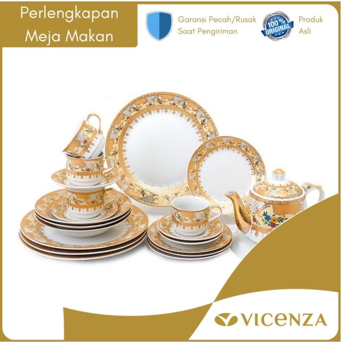 Terlaris Vicenza Dinner Set Perangkat Makan Piring Gelas D22 Camelia