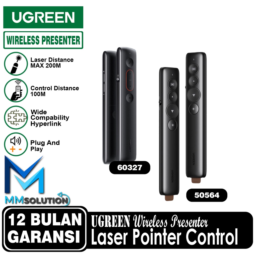 UGREEN Laser Pointer Remote Control Wireless Presenter Presentasi