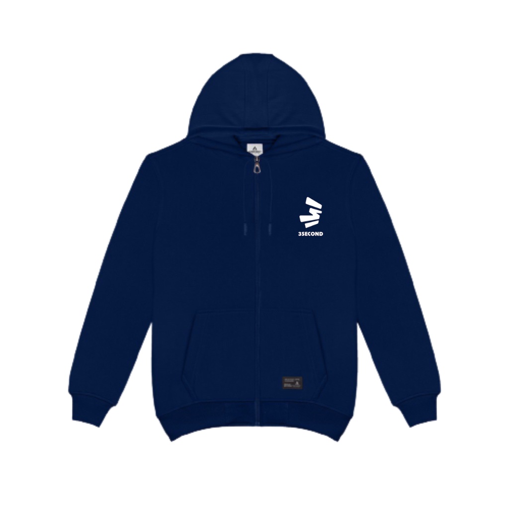 3Second Sweater Hoodie Zipper Navy Blue