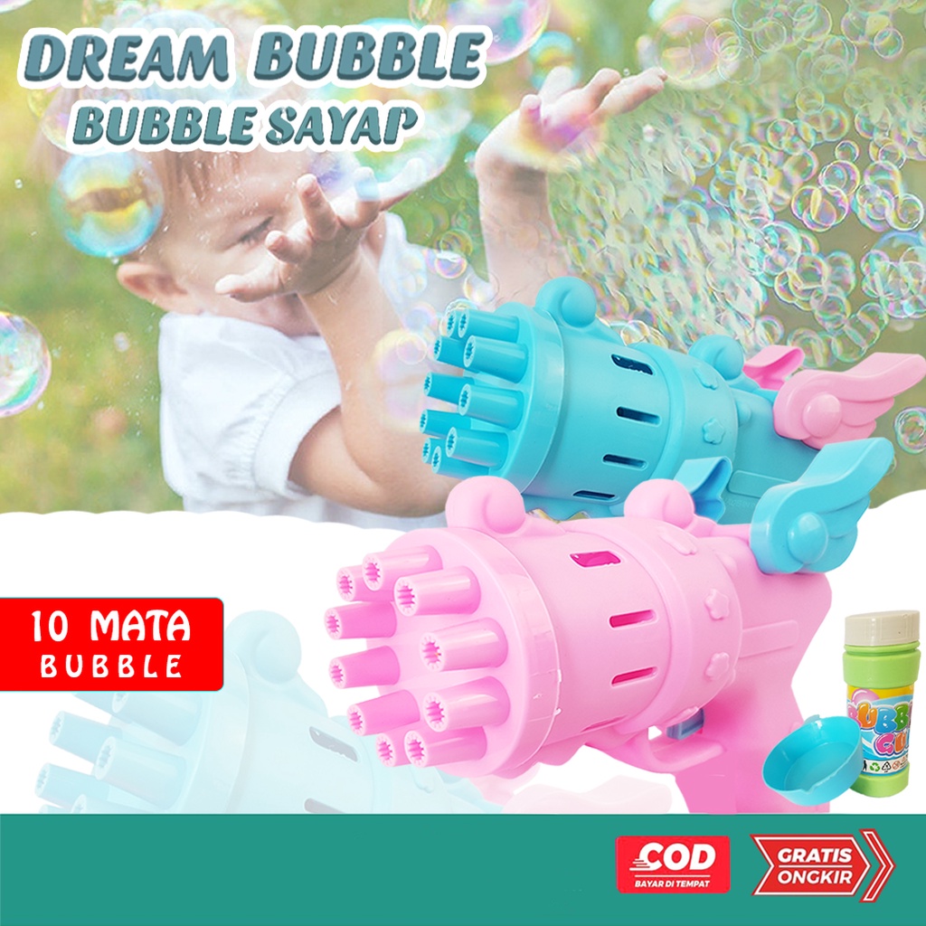 Mainan Dream BubbleGun /  Tembakan Balon Gatling Anak Elektrik / Mainan Bubble Angel SH677