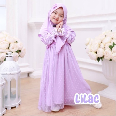 Baju Gamis Syari Anak Perempuan Edisi Lebaran Terbaru 2023 Gamis Brukat Anak Model Kekinian Trendy M