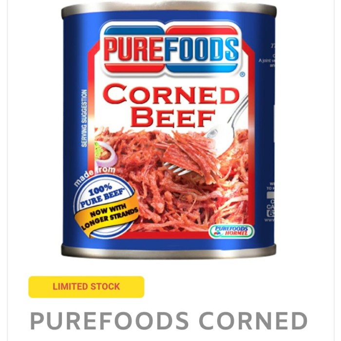 

CORNED BEEF PURE FOOD KORNET ASLI FILIPINA 380G
