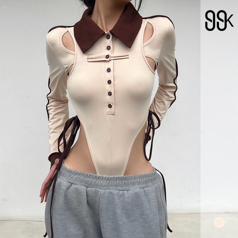 [Premium]Bodysuit Thin Tight Elastic Top  7557