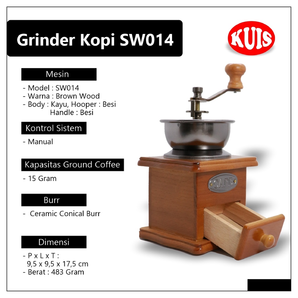 Hand Grinder Manual Coffee Clasic SW014