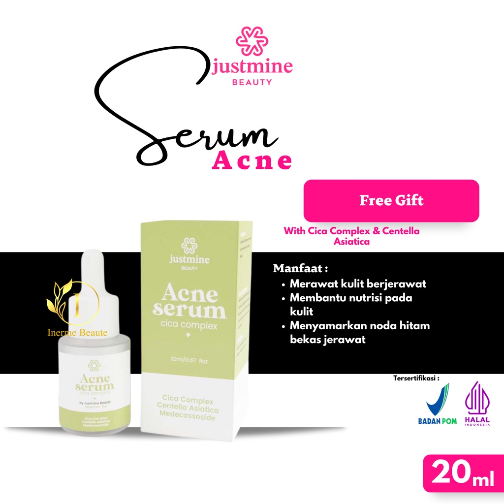 Acne Serum Cica Complex 20ml - Justmine Beauty | Serum Khusus Jerawat