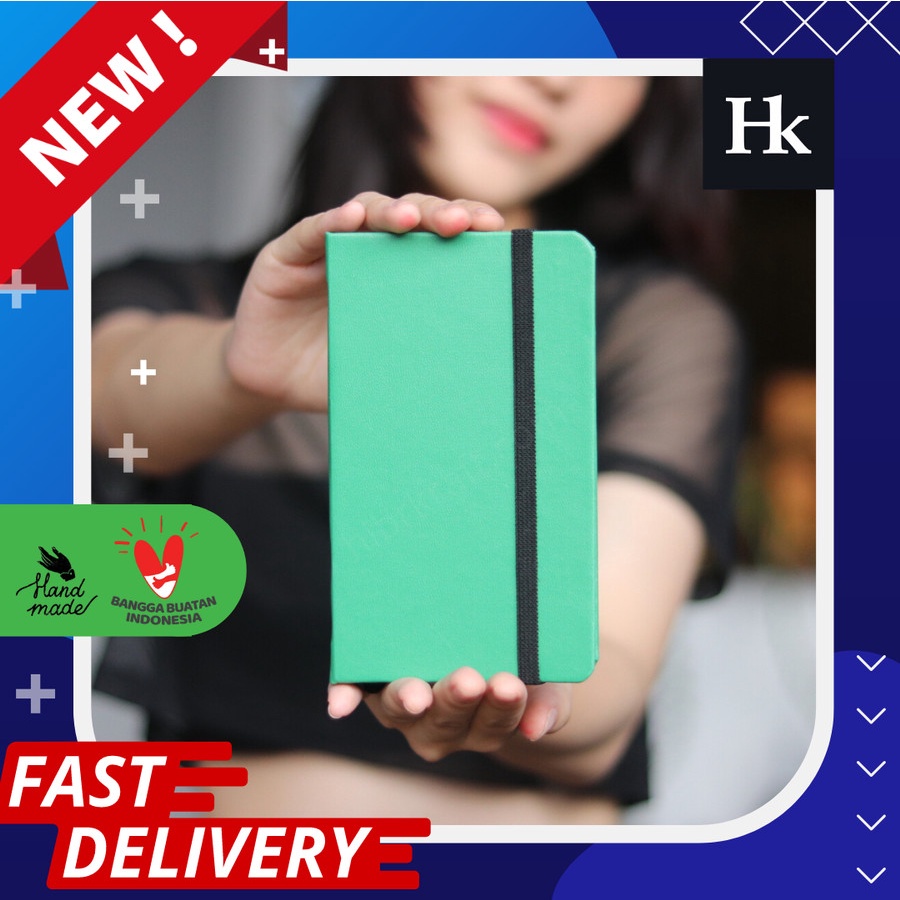 

FREE CETAK LOGO - Custom Agenda Cover Kulit Ukuran A6 C - Plain M