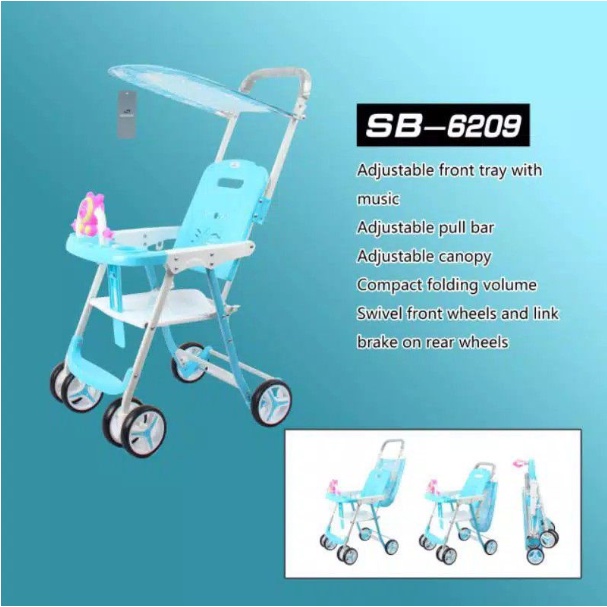 STROLLER LIPAT / Kursi Stroller Space Baby 6209