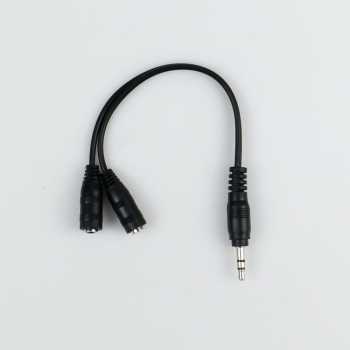 Splitter Audio Cable 3.5 mm Male Hifi to Dual 3.5 mm Female untuk Headphone Hp PC Komputer Laptop Ipad Iphone MP3 Player Amplifier or Speaker / kabel Splitter Audio Penghubung Speaker Stereo High Quality Suara Jernih Jelas Nyaman Berkualitas Termurah