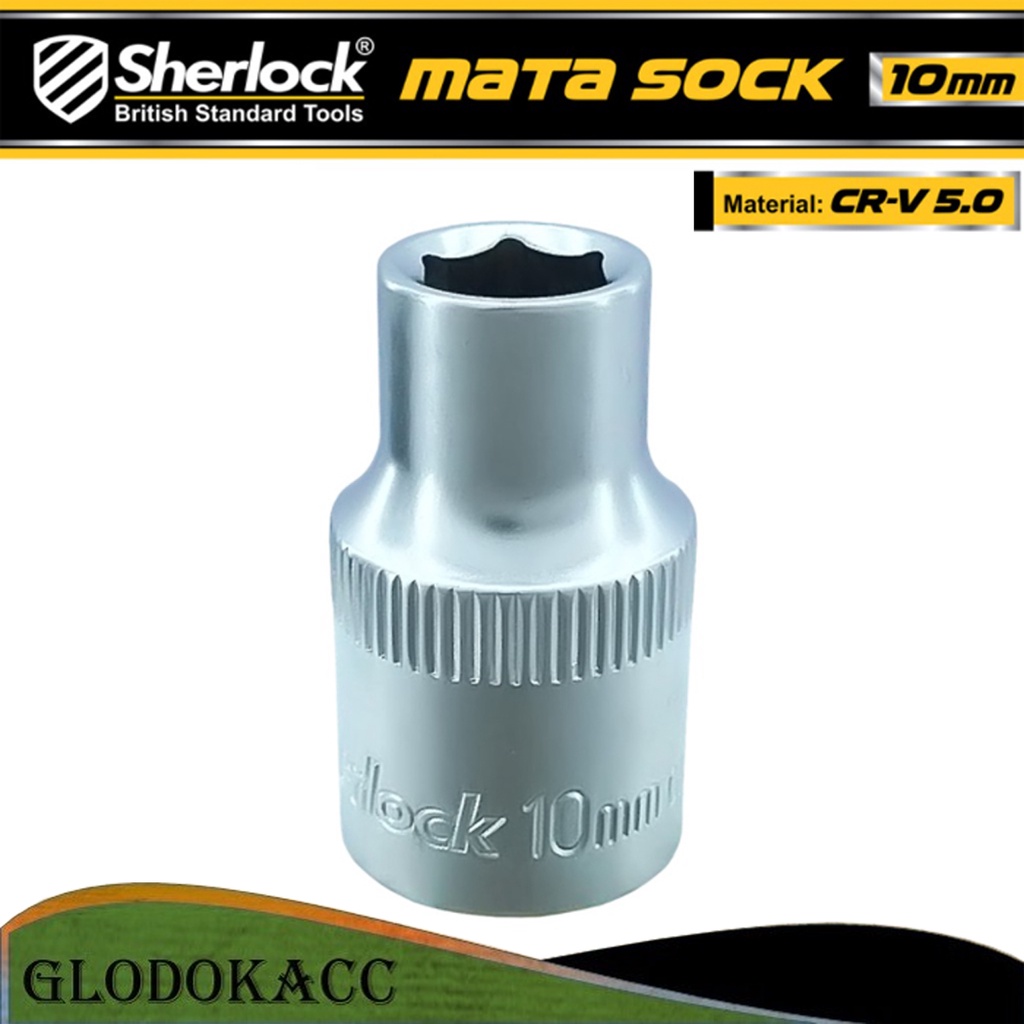 Kunci Shock 10 mm 6 PT / Sherlock Mata Sok/Sock 1/2 inch