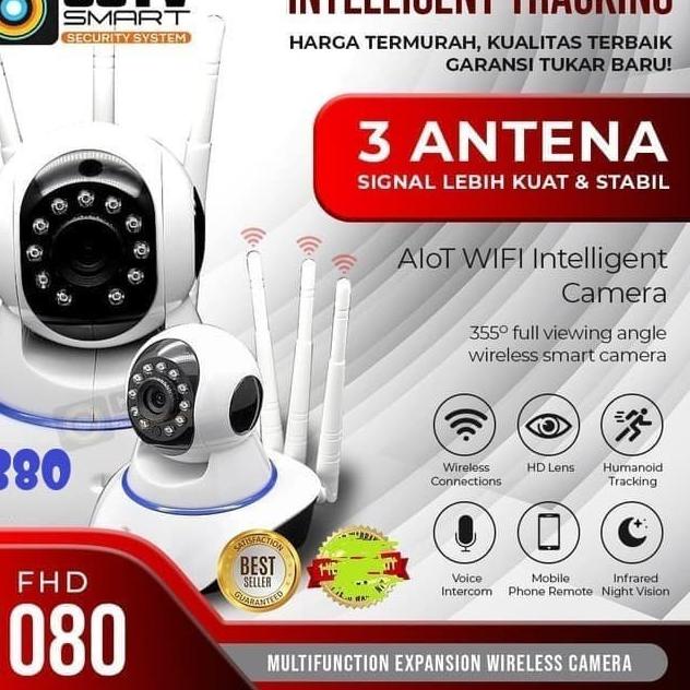 ☻ IP Camera CCTV WIRELESS Wifi 3 Antena V380 - Ip Cam v380 ✺