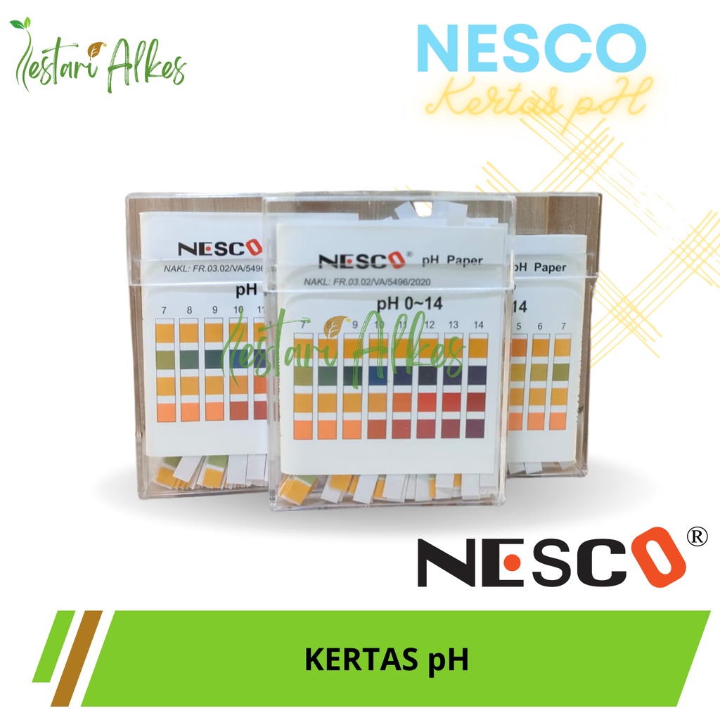 Kertas Ukur PH Air (pH Test Paper) 100 Strip – Nesco