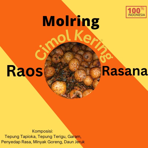 

Cimol Kering Molring Pedas Daun Jeruk Raos Rasana 100gr