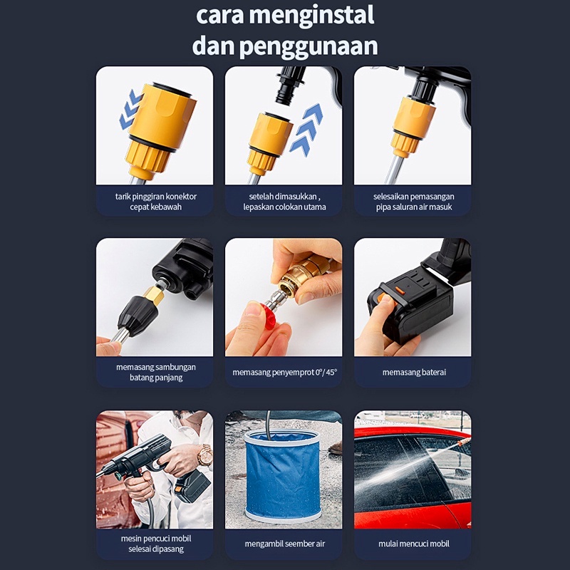 Cordless Tekanan Tinggi Alat Cuci Motor Mobil AC Steam Mesin Cuci Steam Mobil Dan Motor Mini Portable