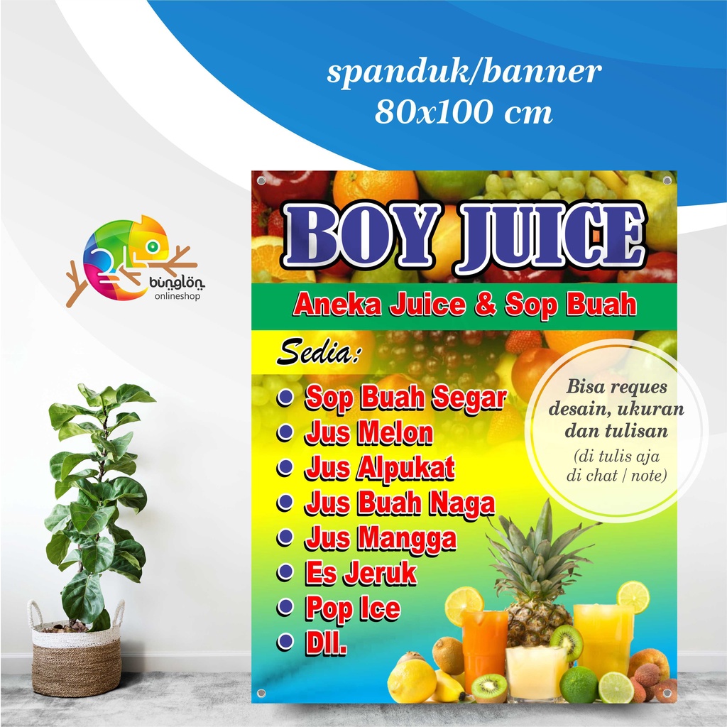 Spanduk, Banner Aneka Jus & Sop Buah