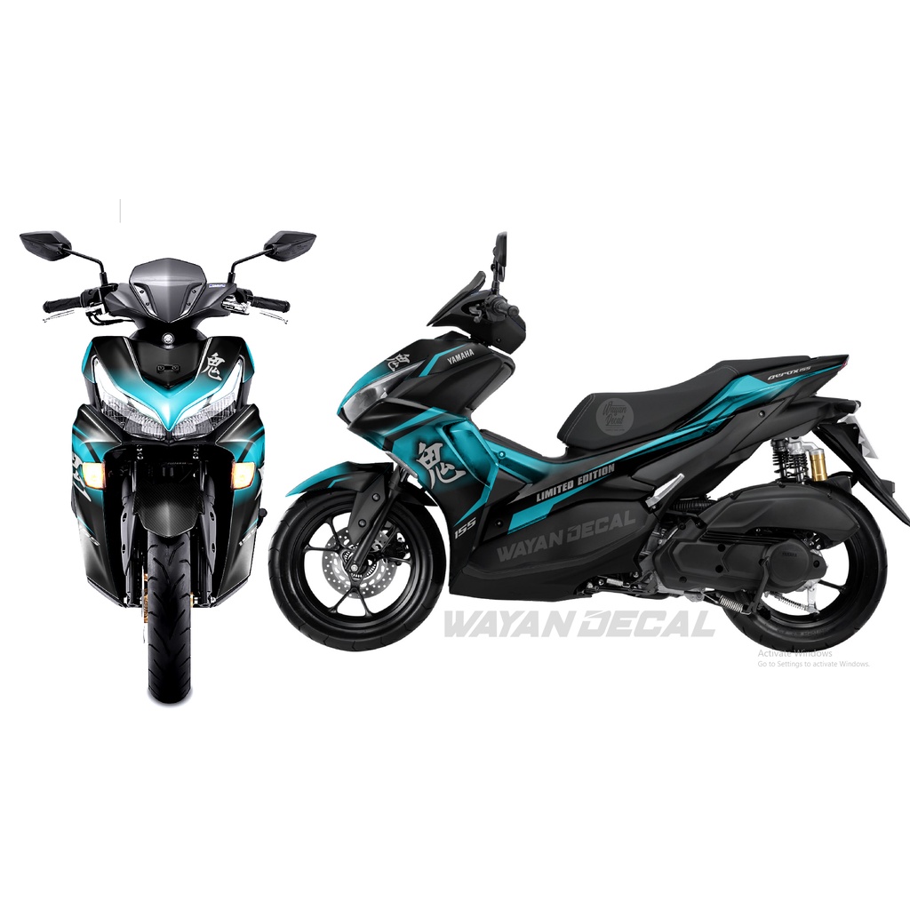 DECAL NEW AEROX HITAM MINIMALIS