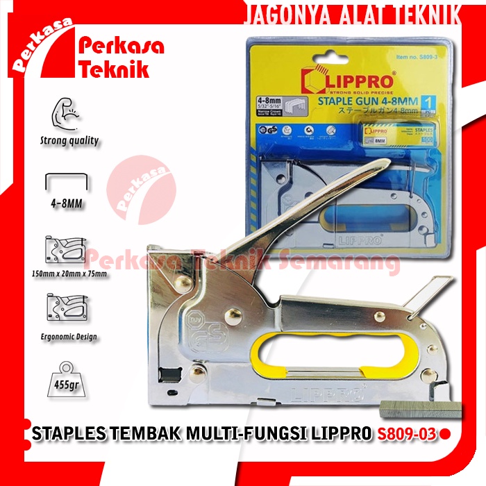 

Staples Tangan LIPPRO S809-3 R23 Hand Gun Tacker Staple Tembak Jok