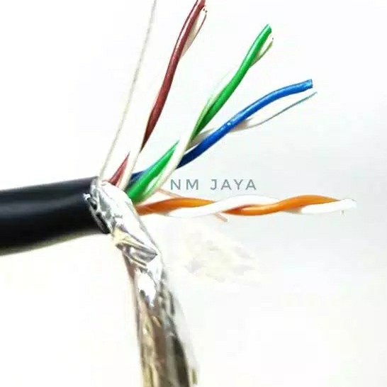 Kabel Lan Ftp Cat5e Outdoor 305 Meter Merk NYK Warna Hitam