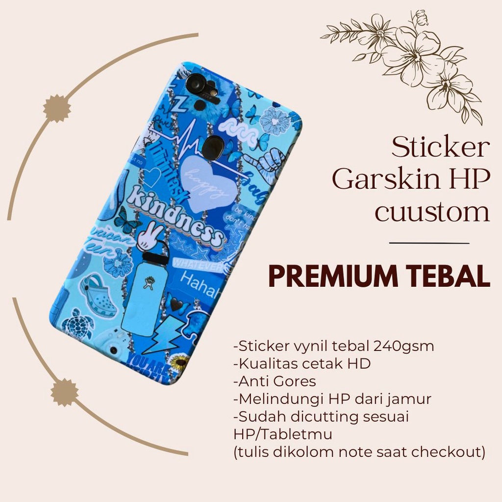 CUSTOM Garskin HP Tablet Sticker Anti Jamur Redmi Samsung Ipad