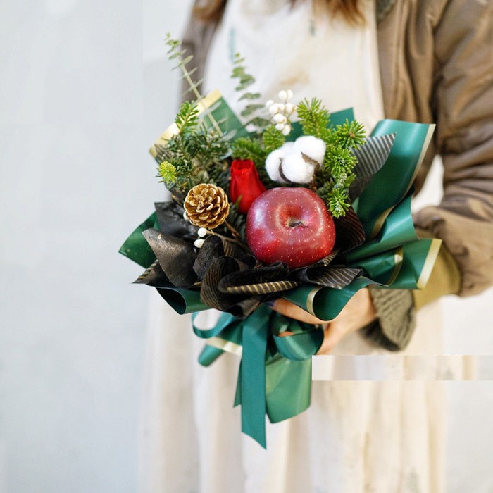 

[20 Lembar] Flower Wrapping Paper List Gold Solid Kertas Buket Bunga 087