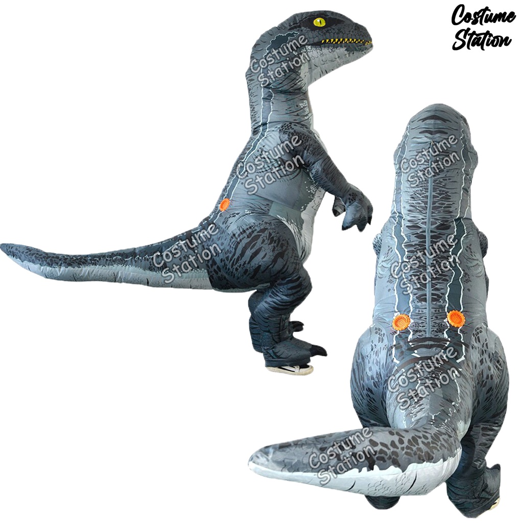 Kostum Dinosaurus Velociraptor / Costume Dinosaurs Dino Hewan Binatang Dewasa angin