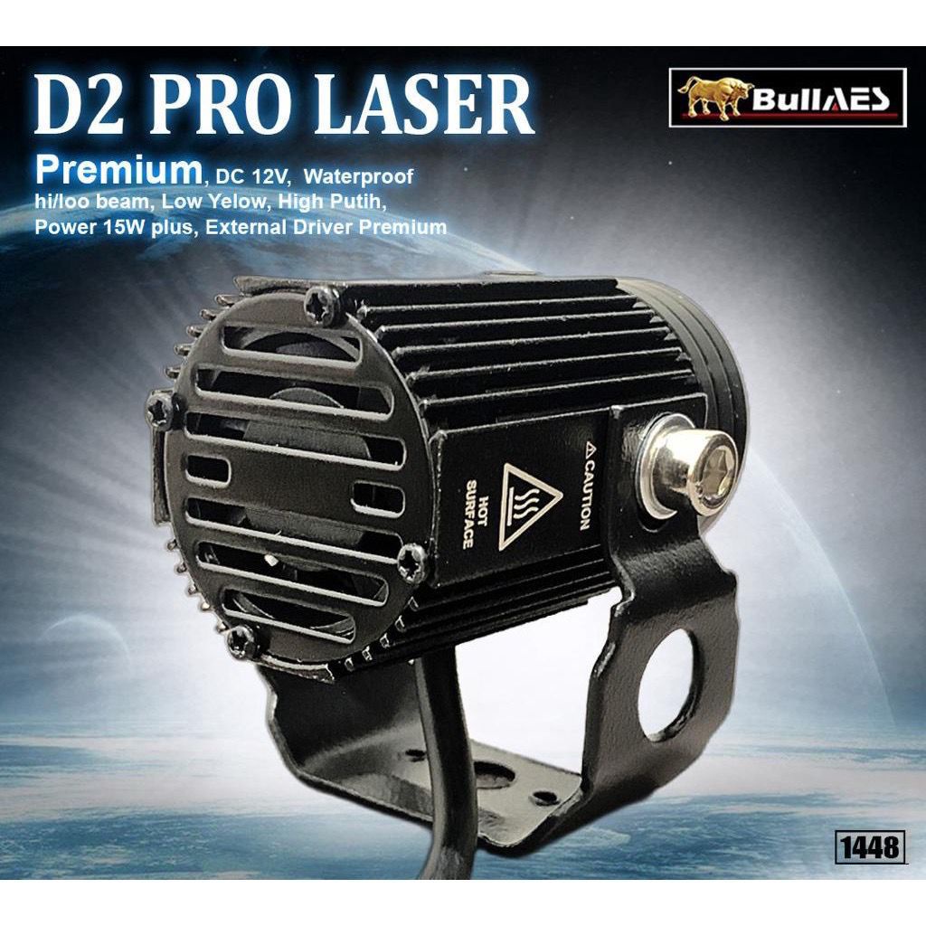 Lampu Tembak Laser D2 Pro Laser AES Hi Loo Premium Quality Plus Kipas Pendingin