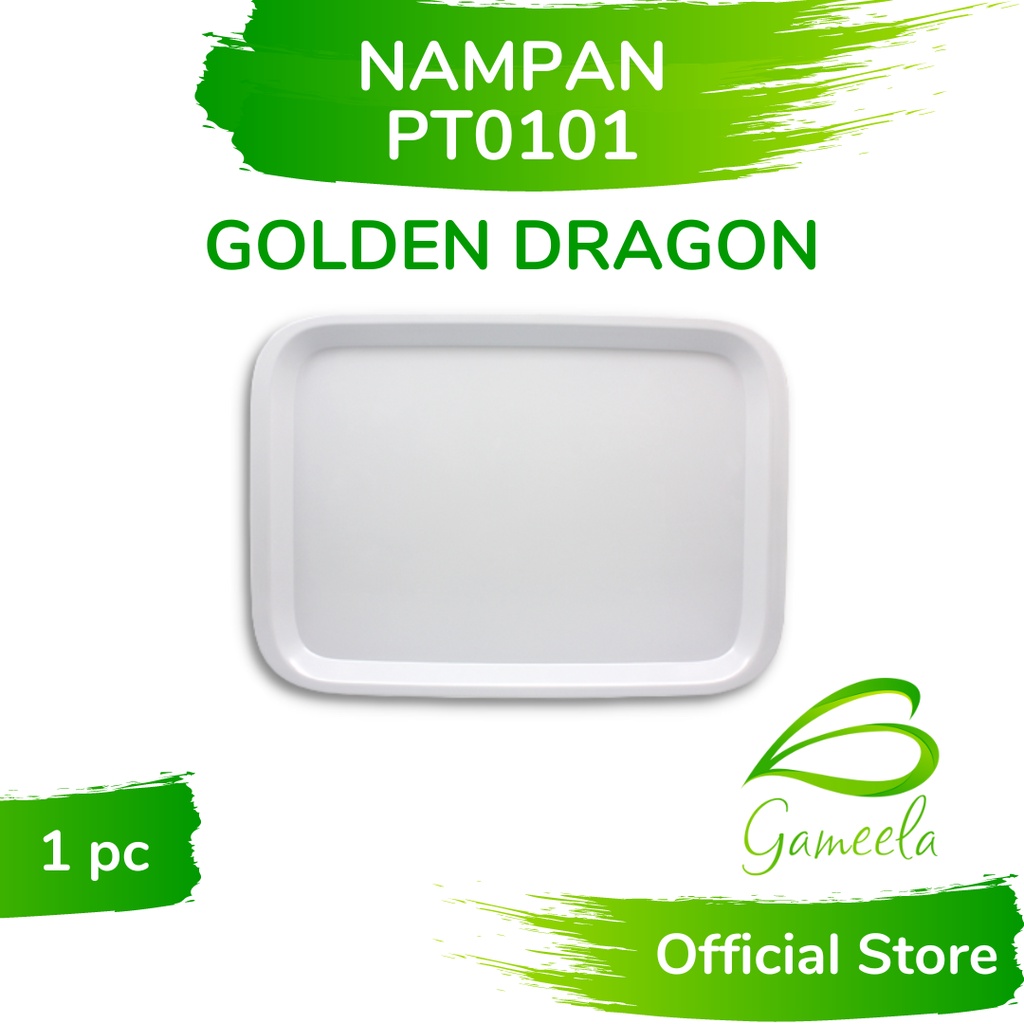 Gameela Nampan Melamin Golden Dragon PT0101 / PT0102 Halal SNI Melamine Serving Plate Piring Saji Ba