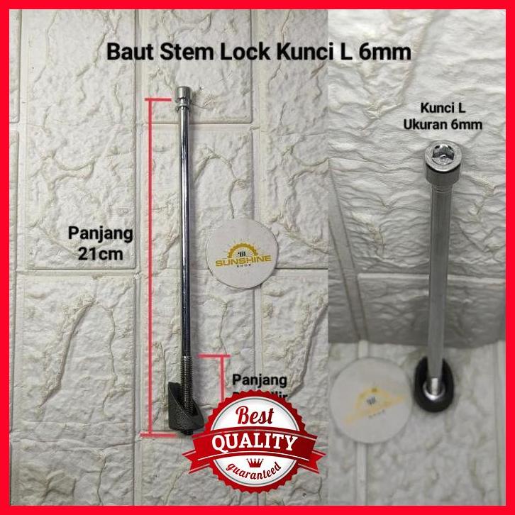(LILS) STEM LOCK BAUT PANJANG PENGUNCI TIANG STANG MODEL KUNCI L SEPEDA MINI