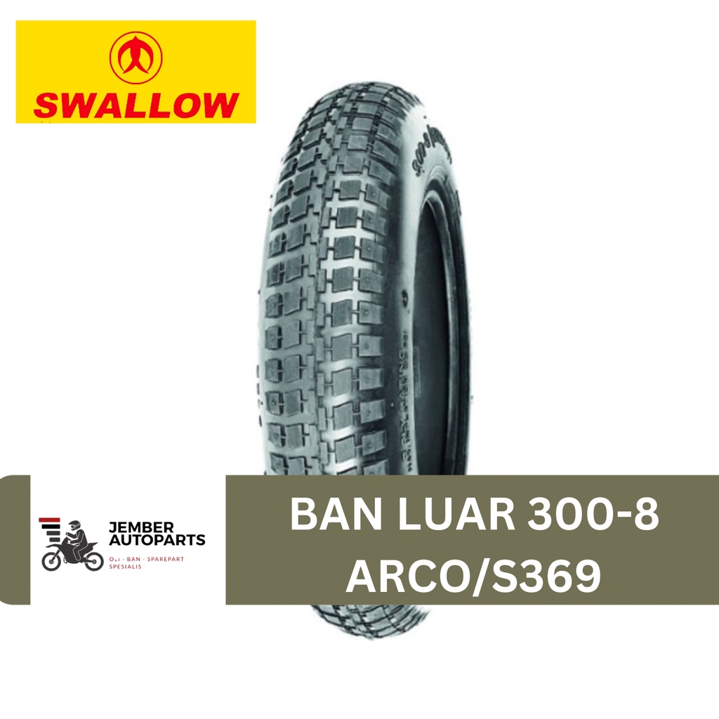 Ban Luar 300x8 Swallow Arco S369 Motor Vespa/Arco/Gerobak