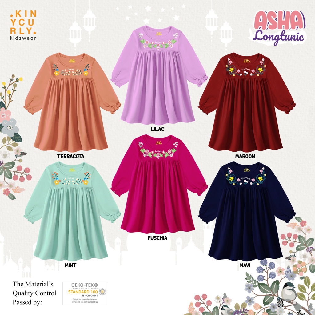 Baju Anak Perempuan Long Tunik (2-8 tahun) / Dress anak perempuan