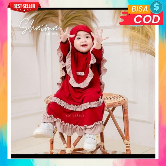 Gamis Anak Branded Cantik Model Viral Set Syari Tebal Halus Adem Modis Lucu Casual Terlaris Perempua