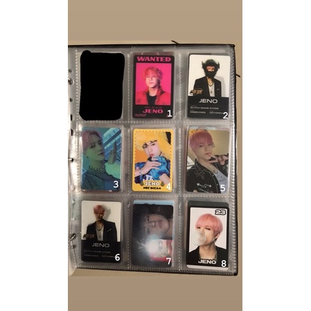 NCT DREAM JENO OFFICIAL PHOTOCARD // lenti glimo glitch mode scratch mirror candy jewel snow