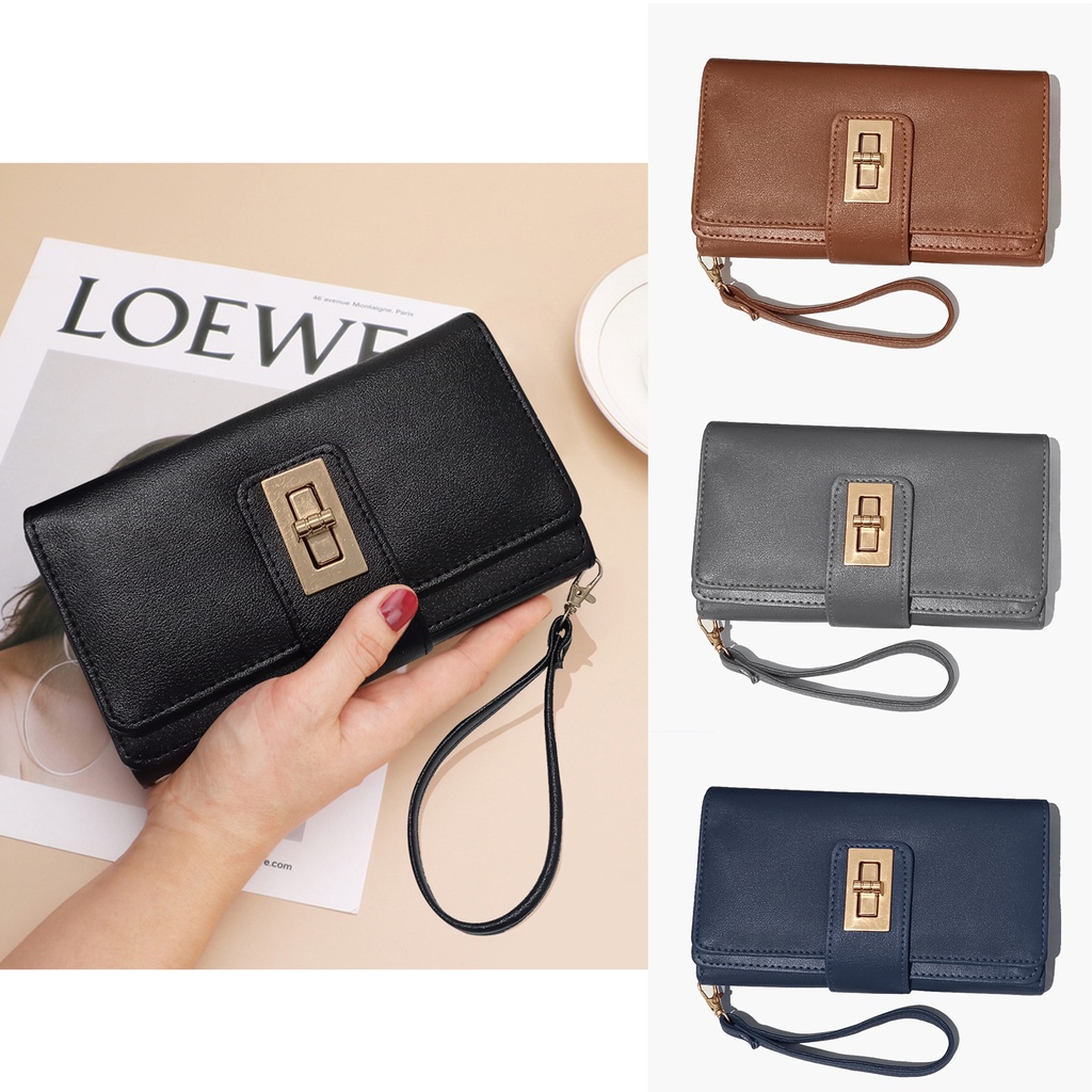 Paket 2 in 1 Tas tali rantai dan dompet wanita tas selempang set dompet kartu polos shoulder bag cewek slingbag kulit sintetis tas pesta bahu cewe