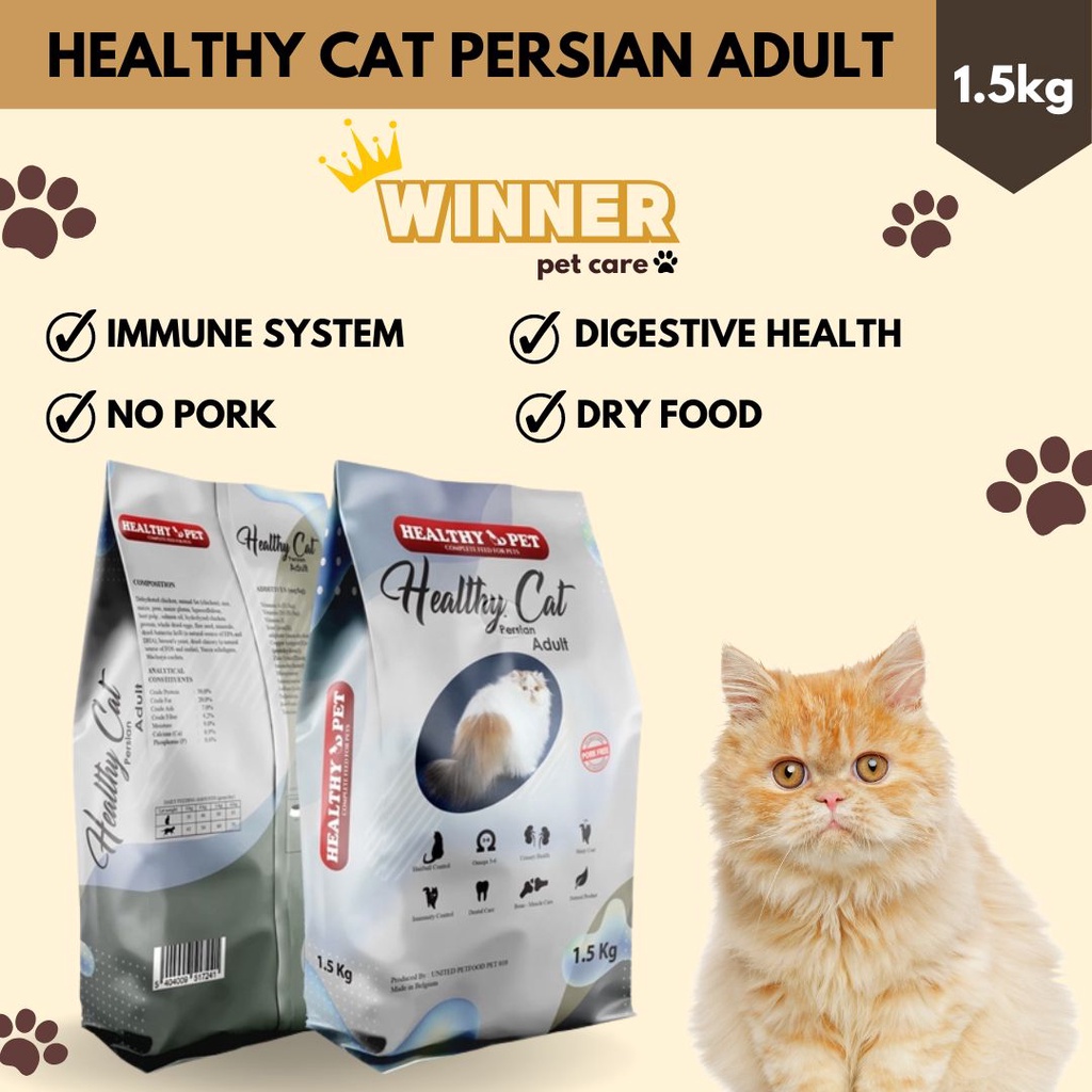 Healthy Cat Persian Adult Makanan Kucing Freshpack 1.5kg