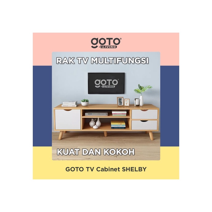 Goto Shelby Meja Bufet Lemari Rak TV Cabinet Minimalis Modern aluminium