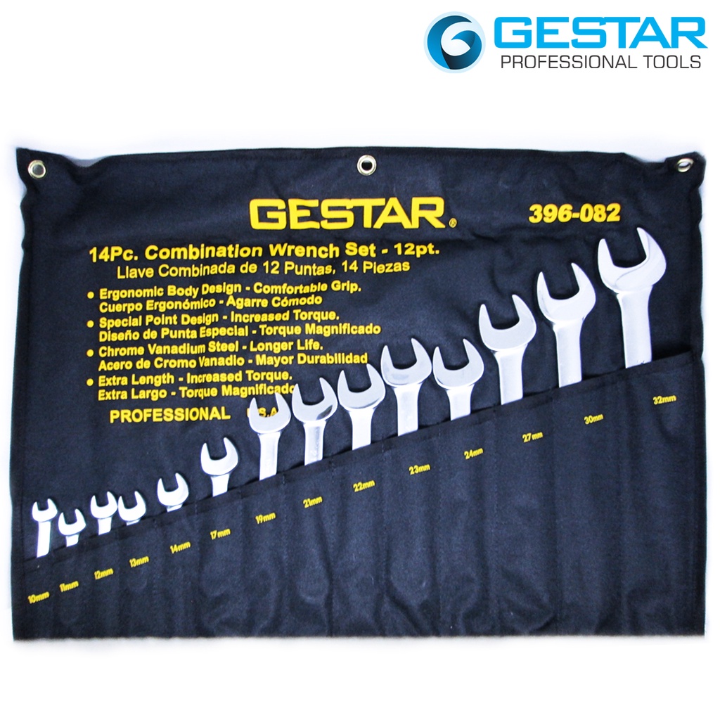 GESTAR/CROSSMAN-Tool Set 14 Pc Combination Wrench Set Metric 396-082