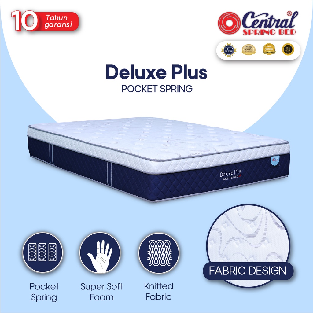 Central Deluxe Plus Pocket Spring Uk. 180x200 Hanya Kasur