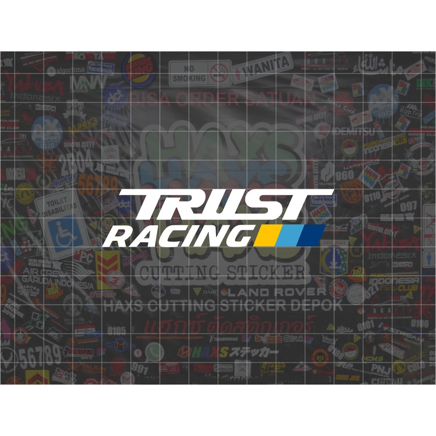 Cutting Sticker Trust Racing Ukuran 8 Cm Untuk Motor Mobil