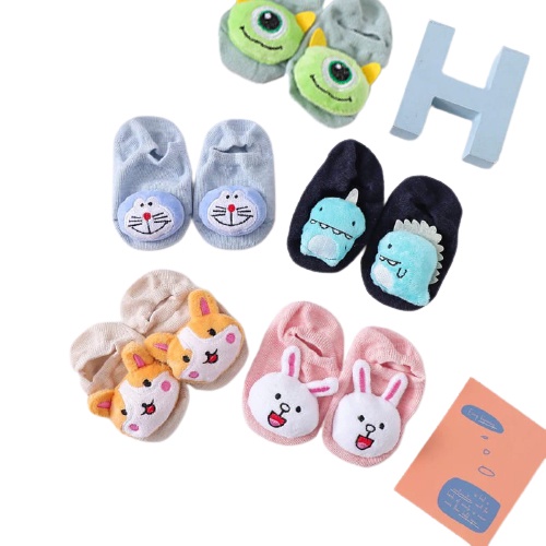 MoonLand Kaos Kaki Bayi Boneka Karakter 3D Anti Slip Sepatu Anak Lucu Kaos Kaki Baby Sock BB11