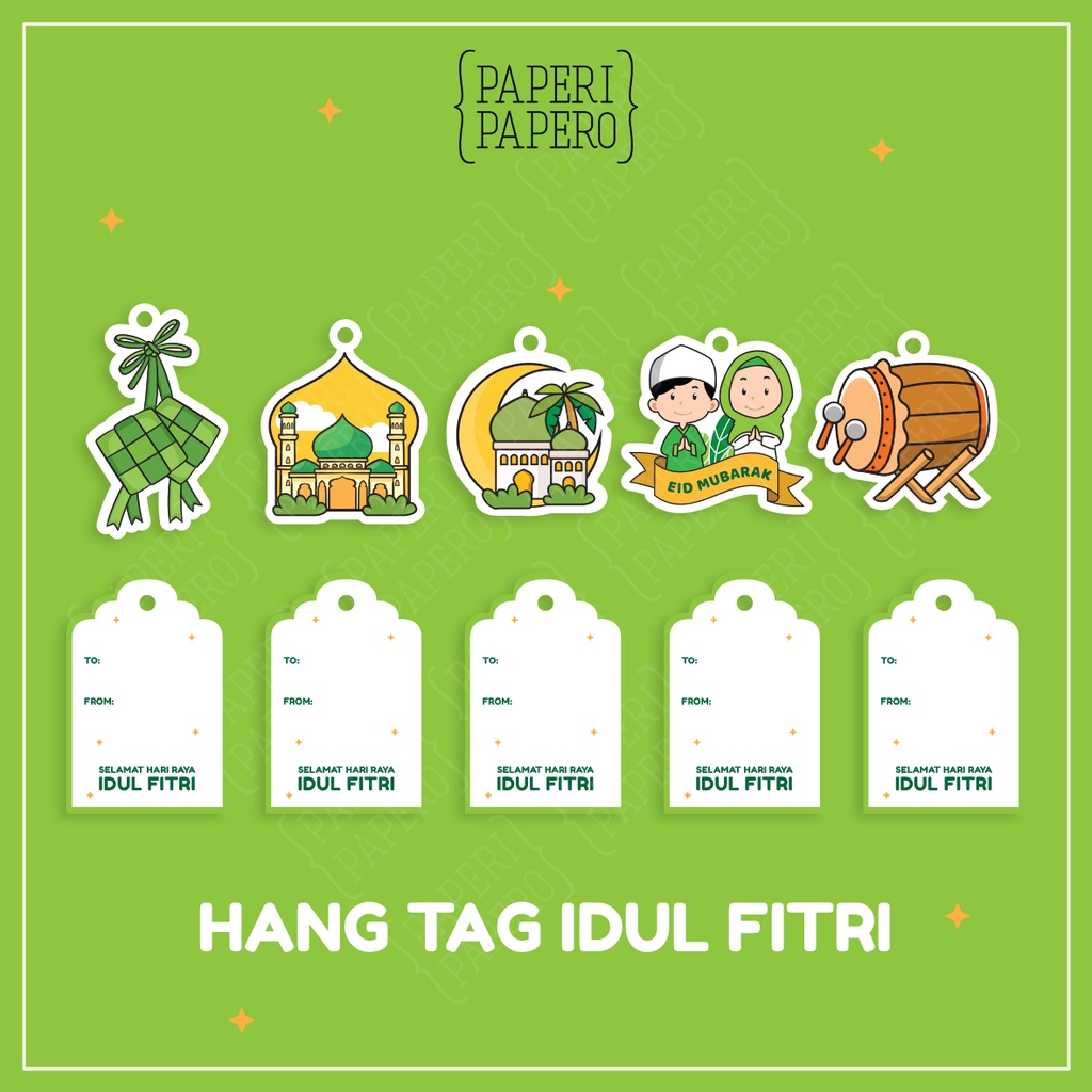 

Hang Tag Idul Fitri - Aksesoris Dekorasi Hampers Lebaran Ramadan